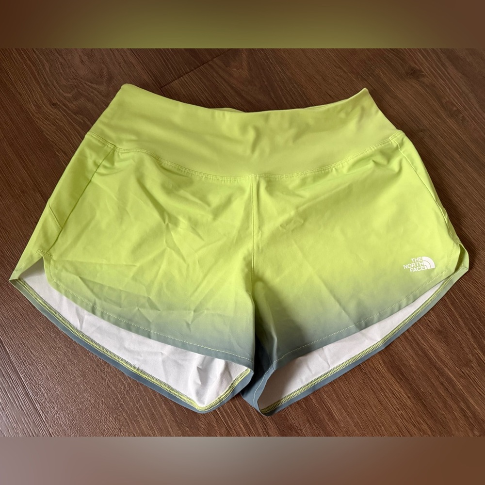 The North Face Shorts Womens Small Neon Unlined Running Pull On Hiking Outdoors